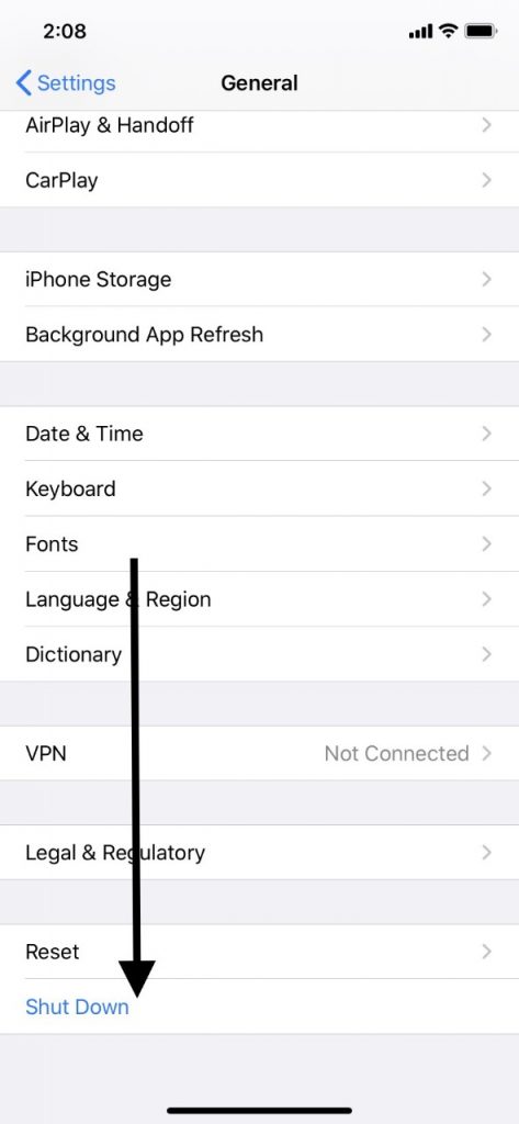 Pruebe un apagado para el ipad congelado