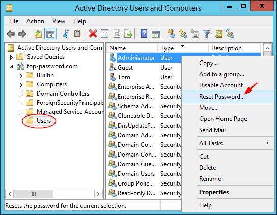 Restablecimiento de contraseña de autoevaluación de Active Directory