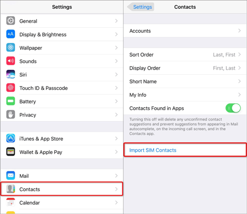 Importar contactos de tarjeta SIM a iPhone