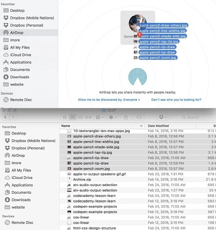Fotos Airdrop de Mac a iPhone