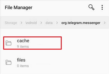 carpeta de caché de Android