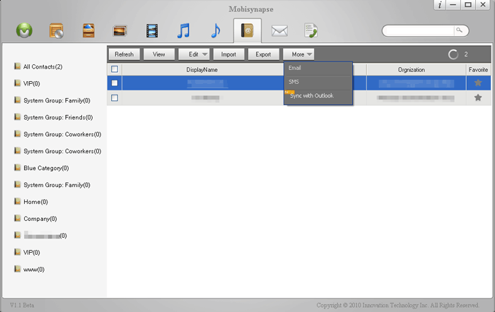 Gerente de tarjetas SD para Android como Mobisynapse
