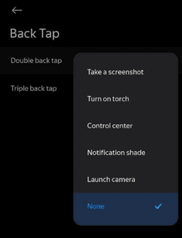 Tome una captura de pantalla en Xiaomi a través de Back Tap