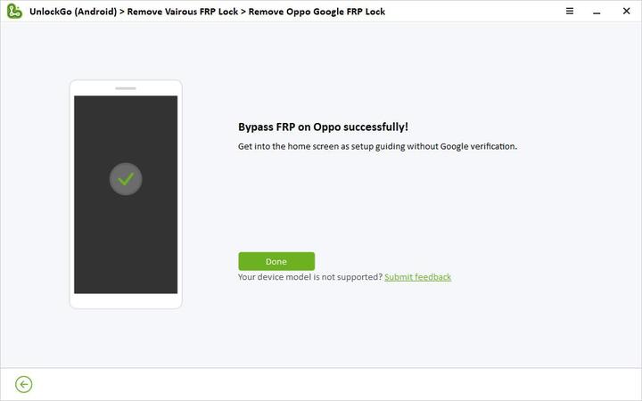 pasar por alto a Oppo FRP con éxito