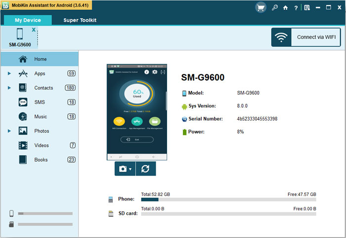 Administre SMS de Android