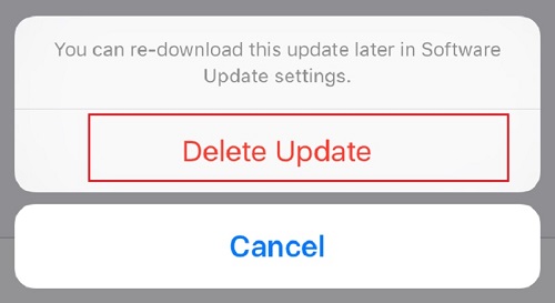 Eliminar la actualización de iOS 15 en iPhone