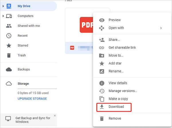 recuperar archivos del teléfono OnePlus con pantalla rota con Google Drive