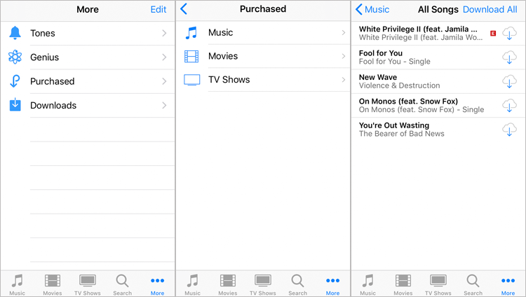 Enviar música desde iPhone a iPad con iTunes Store