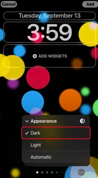 habilitar iOS 16 no más modo oscuro
