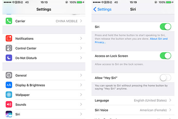 Enciende Siri