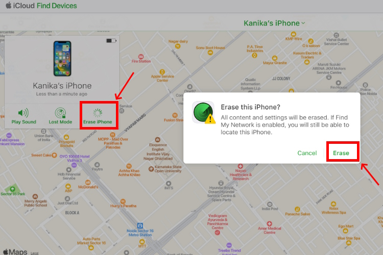 Borrar iPhone con iCloud