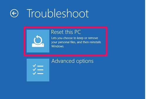 Restablecer Windows 10 de fábrica sin contraseña