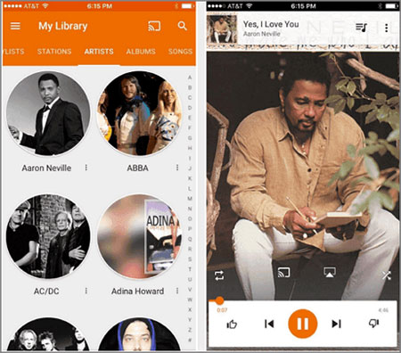Descargar música a iPhone a través de Google Play Music