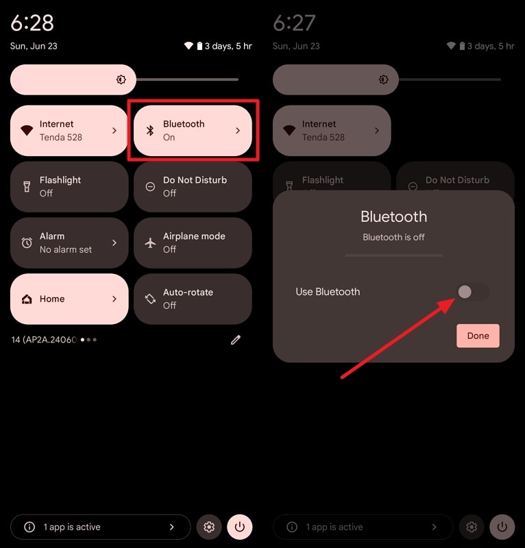 Deshabilitar la función Bluetooth