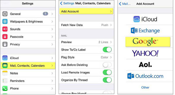Cómo mover datos de Android a iPhone a través de Google