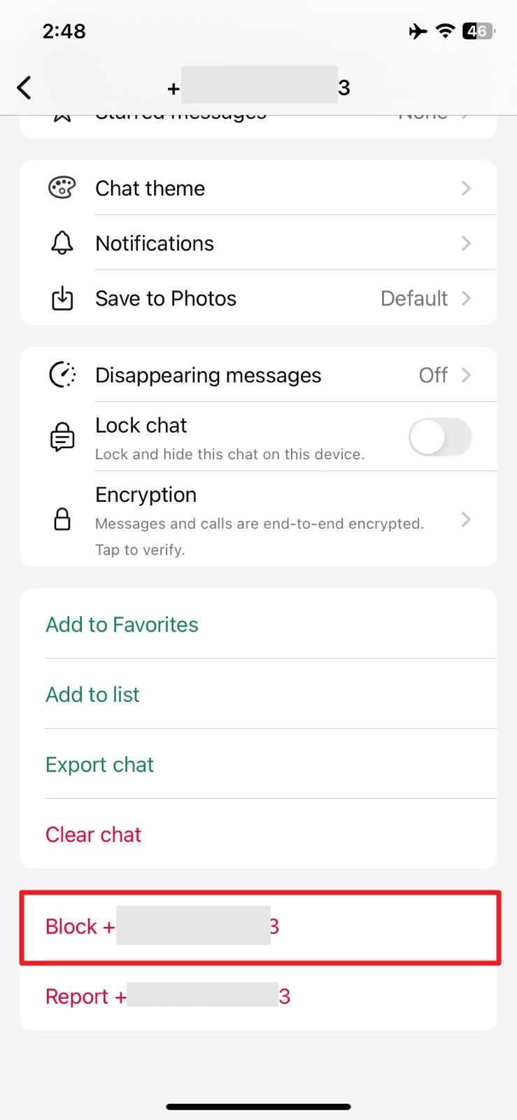 Bloque de contacto elegido