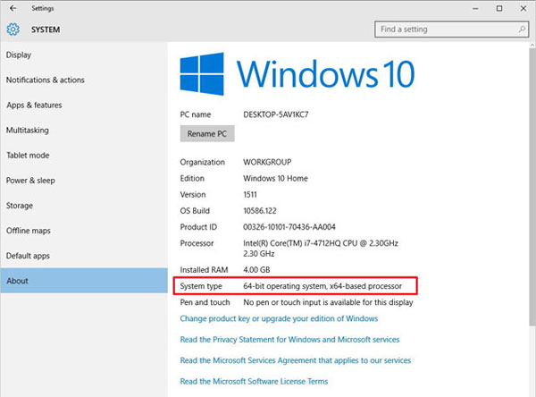 Verifique la versión de Windows para habilitar el enlace de iPhone a Internet