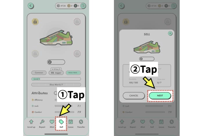 Cómo vender zapatos Stepn