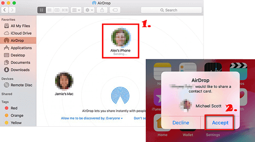 Transfiera libros de iPad a PC usando Airdrop