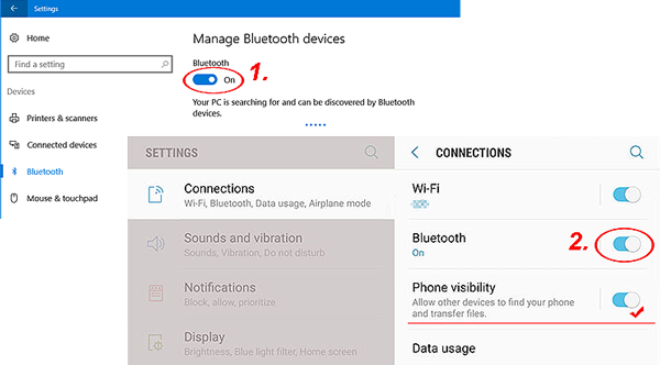 ¿Cómo transfiero los contactos de Sony Xperia a PC a través de Bluetooth?