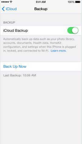 Apague la copia de seguridad de iCloud