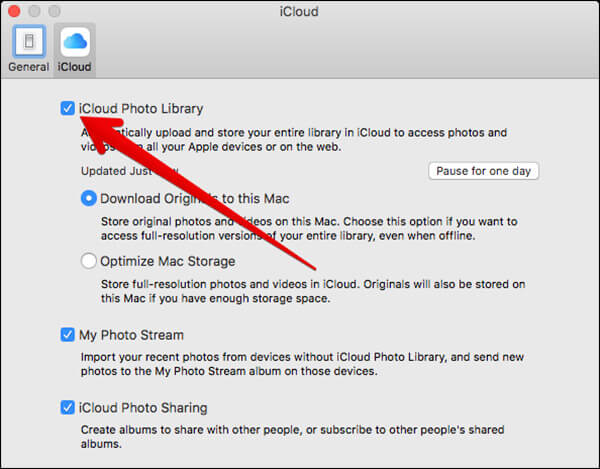 Transfiera fotos de iPhone a Mac a través de iCloud