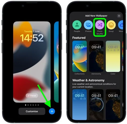 iOS 16 fondos de pantalla automáticos