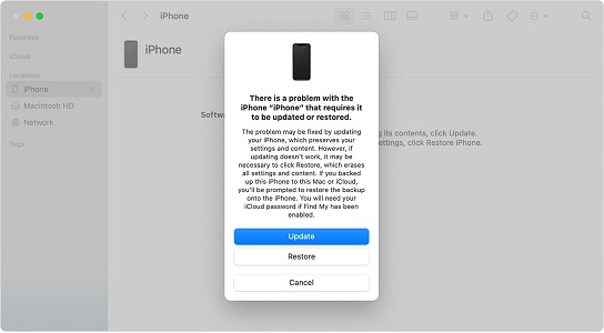   Actualice su iPhone para habilitar que se encienda.