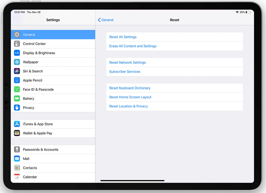 Borrar todo el contenido y la configuración