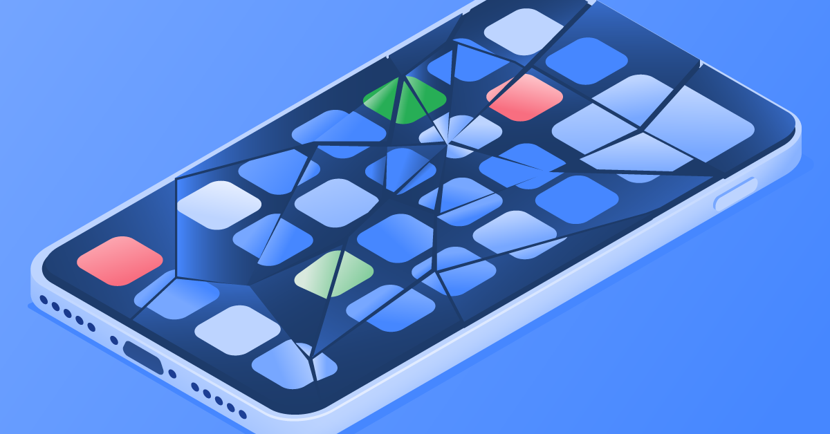 Banner roto de iPhone
