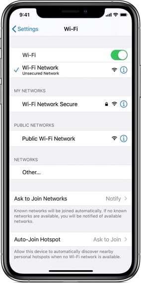 Apagar y apagar Wi-Fi