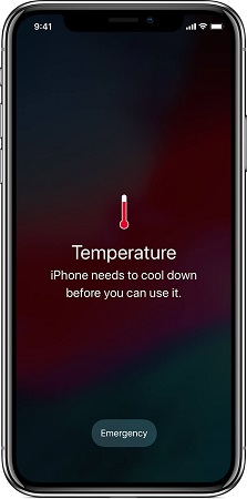 Coloque su iPhone a temperatura ambiente.