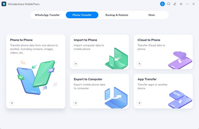 Transferencia de datos del teléfono de Mobiletrans
