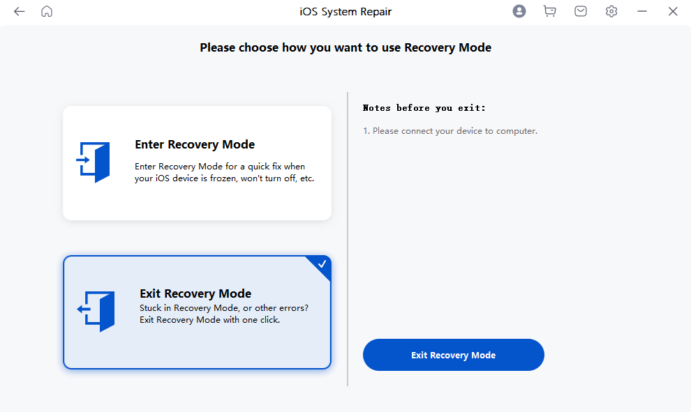 Función de modo de recuperación de salida de Mobitrix Perfix