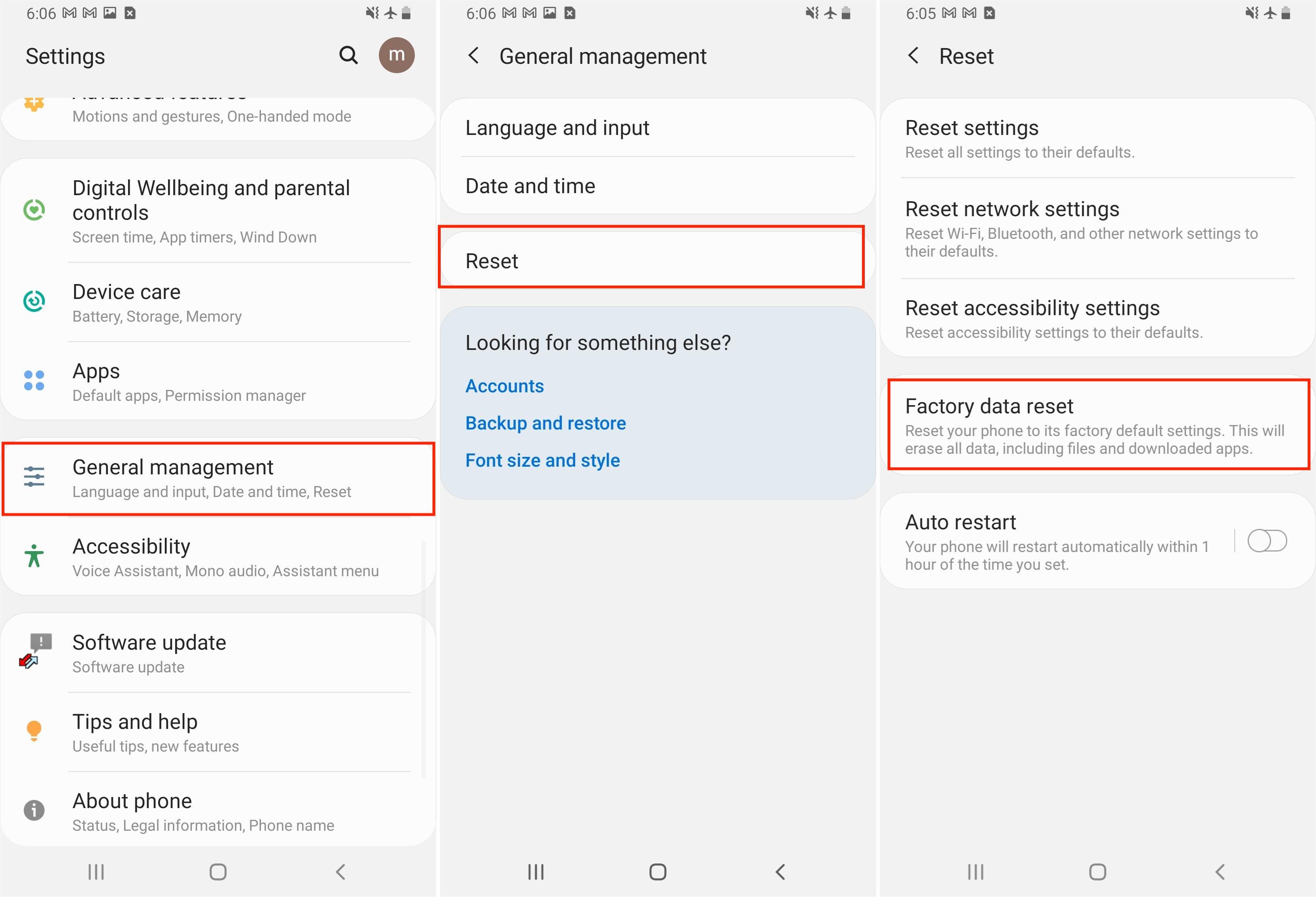 Restablecer su teléfono Android de fábrica