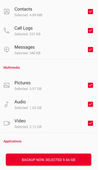Cómo hacer una copia de seguridad de OnePlus Phone a PC a través del teléfono Clone