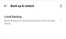Recupere los archivos eliminados del teléfono Oppo sin computadora a través de una copia de seguridad local