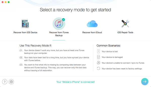 El mejor software de recuperación de iMessage como Phonerescue para iOS