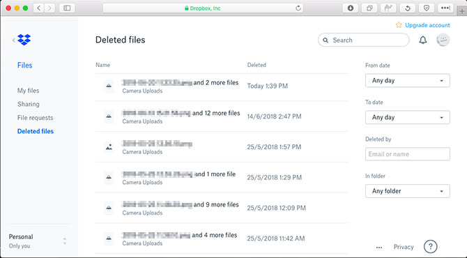 Fotos sin cobrar en Redmi de Dropbox