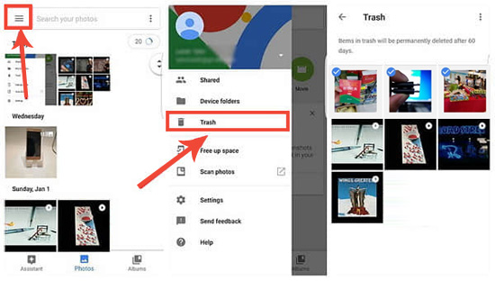 recuperar fotos eliminadas de Oppo usando Google Photos