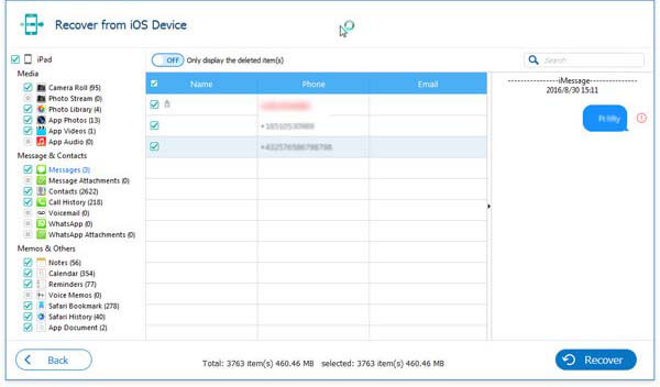 Software de recuperación de iMessage como Fonelab iOS Data Recovery