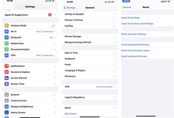 Restablecer todas las configuraciones de su iPhone