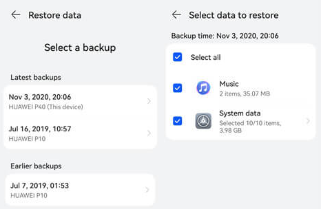 Cómo restaurar los datos de Huawei Cloud