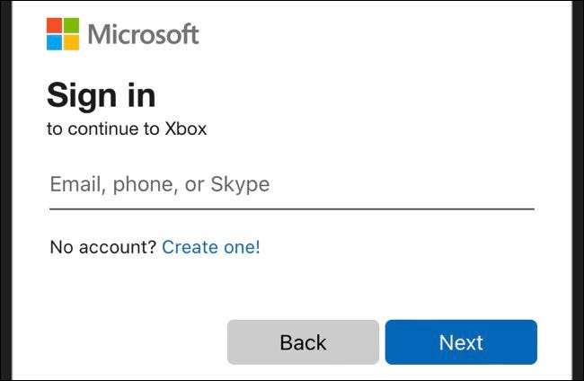 Iniciar sesión en la aplicación Xbox