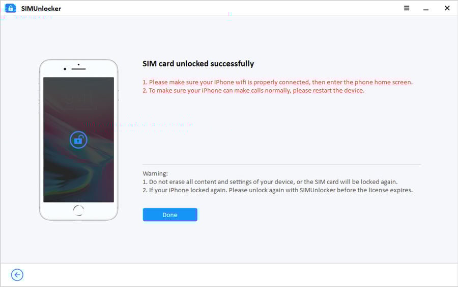 Confirme la información para desbloquear