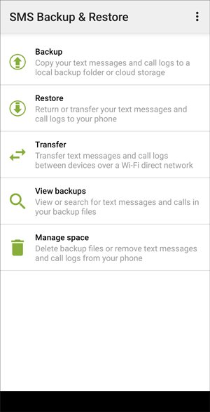 Copia de seguridad y restauración de SMS 1