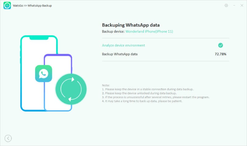 Guía Watsgo - Comience a hacer una copia de seguridad