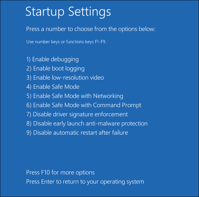 Desactivar la aplicación de firma del controlador en Windows 10