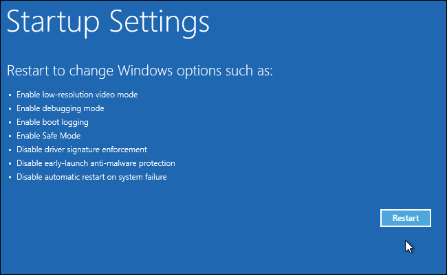 Reiniciar Windows 10