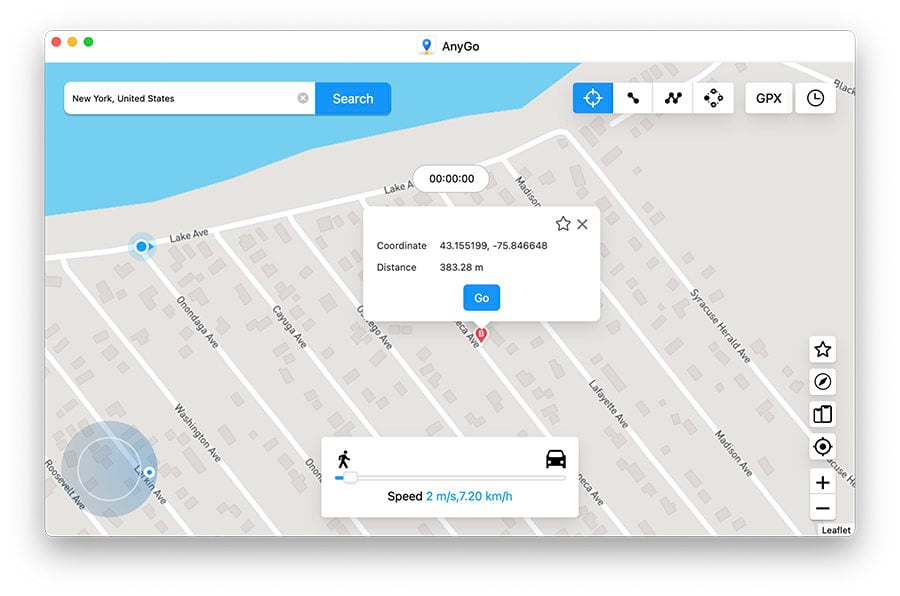 Teletransporta a una nueva ubicación en Anygo